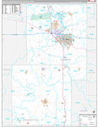 Iowa City Metro Area Wall Map Premium Style